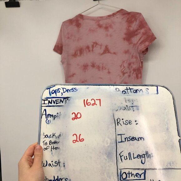 Victoria’s Secret Pink red and pink  tie dye vneck t-shirt - Picture 7 of 12